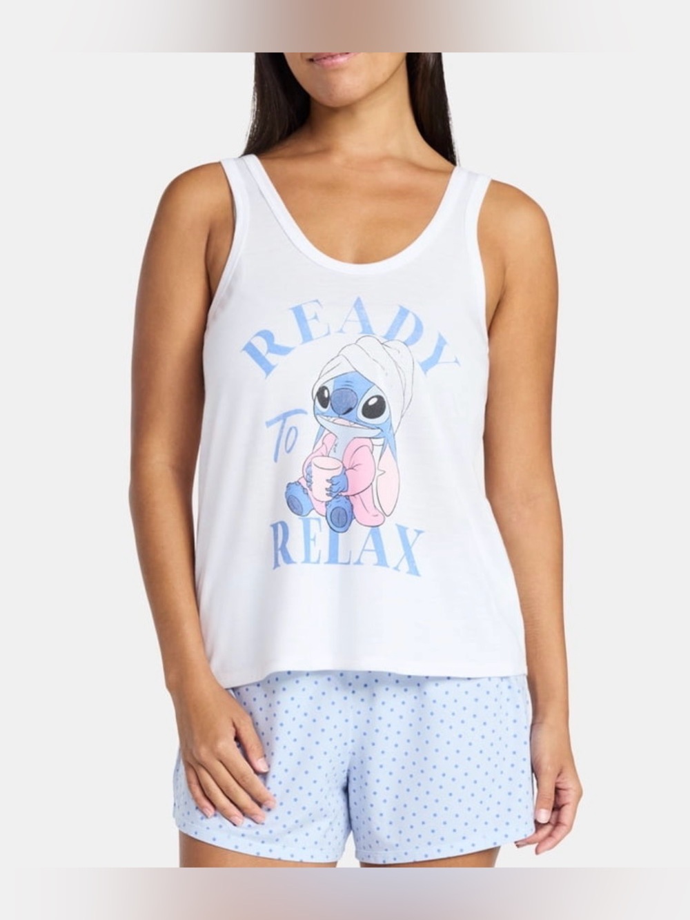 Stitch Women’s Tank Top and Short Pajama Set 2 pc